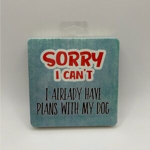 Sorry I can’t. I already have plans with my dog (pack includes 6 paper coasters)